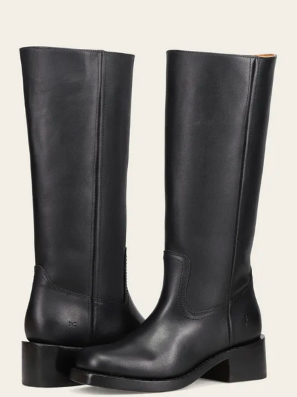 FRYE BLACK LEATHER CAMPUS 14L BOOTS SIZE 9.5